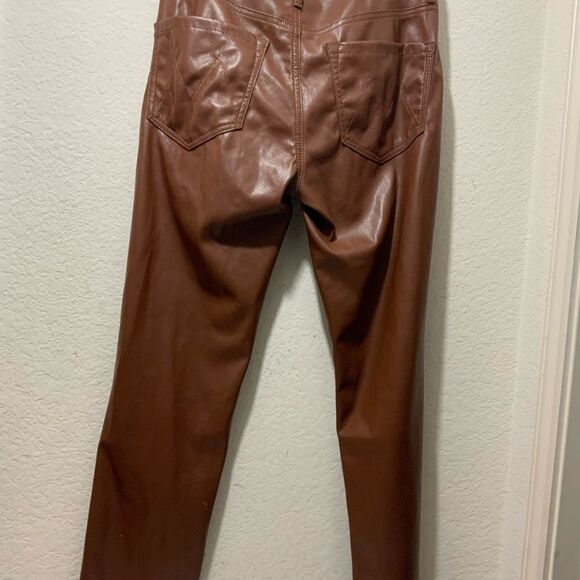 MOTHER The Mid Rise Dazzler Ankle Faux Leather Jeans 29 - Picture 5 of 10